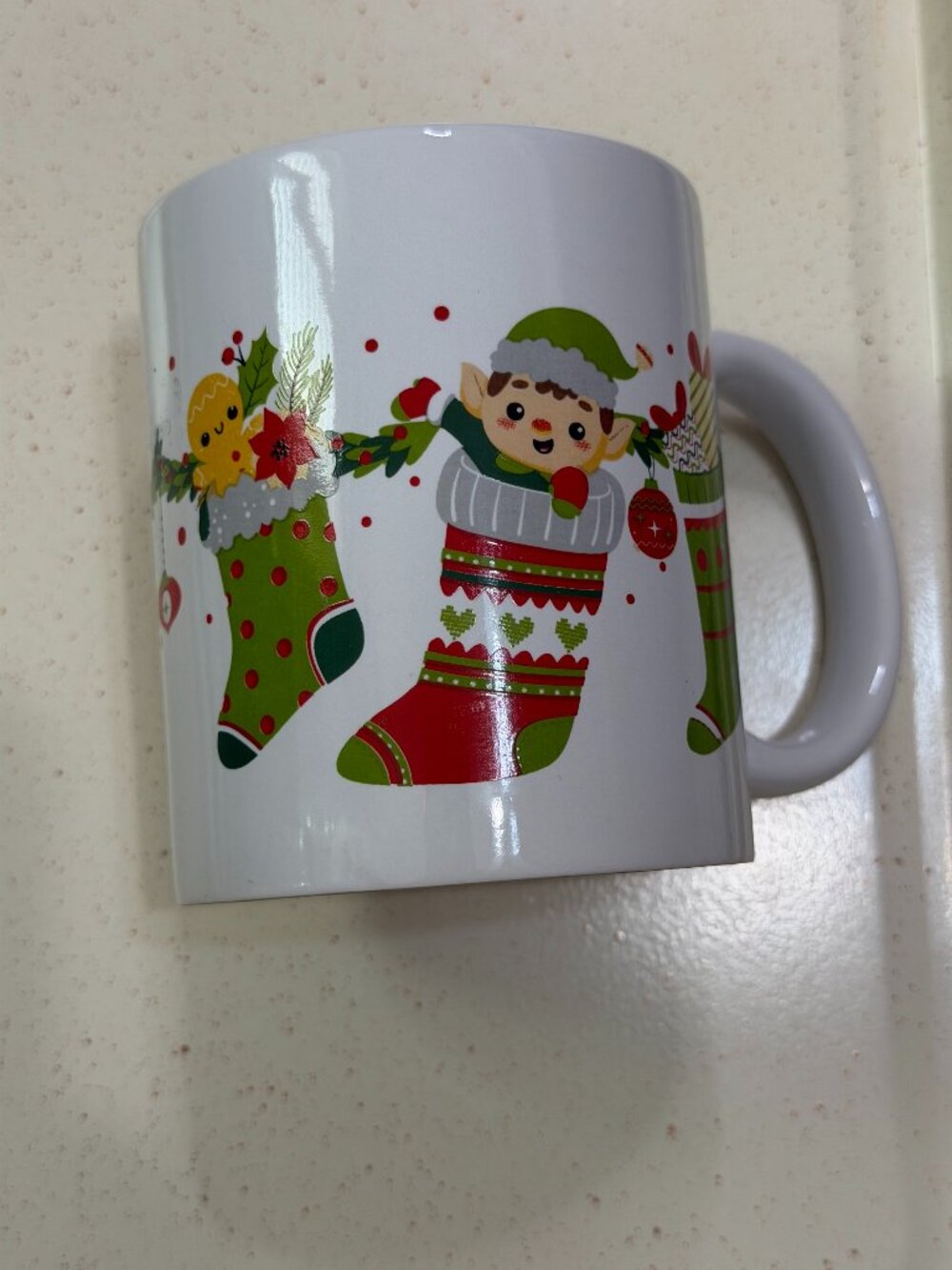 Just For You Christmas Elf Stockings Holiday Coffee Mug Megatoys